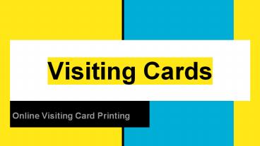 Online Visiting Card Printing