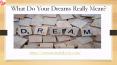 What Do Your Dreams Really Mean? PowerPoint PPT Presentation