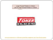 Large Format Printers in Ontario