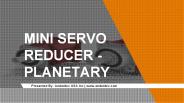 MINI SERVO REDUCER - PLANETARY