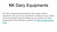 Best Dairy Equipment Provider in India