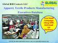 Apparel, Textile Products Manufacturing Executives Database PowerPoint PPT Presentation