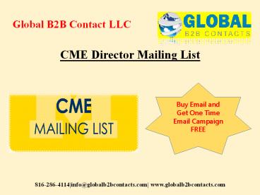 CME Director Mailing List