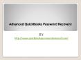Advanced QuickBooks Password Recovery  PowerPoint PPT Presentation