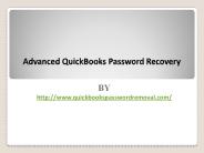 Advanced QuickBooks Password Recovery 