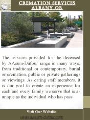 Cremation Services Albany Or | Call -15419265541 | aasum-dufour.com