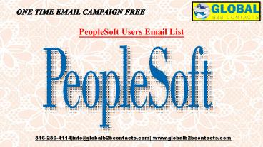 PeopleSoft Users Email List