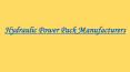 Hydraulic Power Pack Manufacturers PowerPoint PPT Presentation