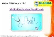 Medical Institutions Email Leads