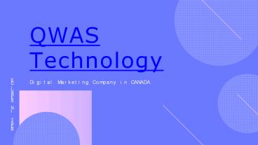 Digital Marketing in Canada | Qwas Technology