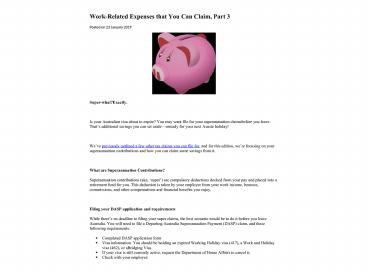 Superannuation Contributions