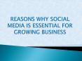 Reasons Why Social Media is Essential for Growing Business PowerPoint PPT Presentation