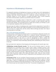 Importance of Bookkeeping in Business
