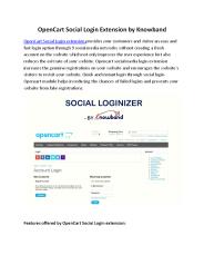 OpenCart Social Login Extension by Knowband
