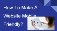 Mobile Friendly Websites