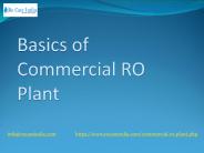 Basics of Commercial RO Plant