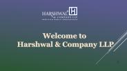 Not for Profit Audit Services - Harshwal & Company LLP