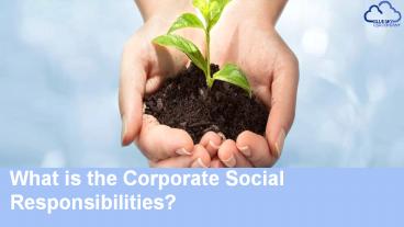 What is corporate social responsibility?