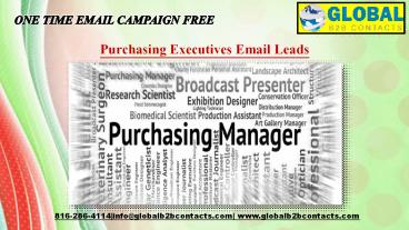 Purchasing Executives Email Leads