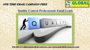Quality Control Professionals Email Leads