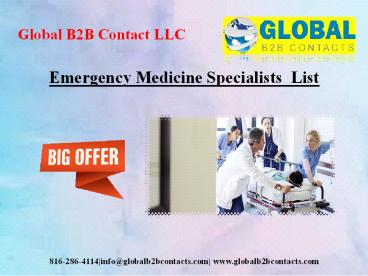 Emergency Medicine Specialists  List