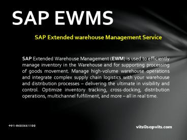 EWM Training in Bangalore