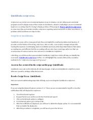 How to fix script error when accessing quickbooks
