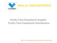 Poultry Farm Equipments supplier