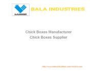 Chick Boxes manufacturer