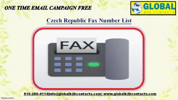 Czech Republic Fax Number List