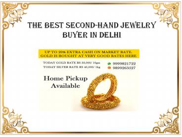 Best Second Hand Jewelry Buyer