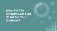 What Are The Different LED Sign Board For Your Business? PowerPoint PPT Presentation