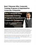 Best 7 Reasons Why Corporate Training Program is Important For Corporate Companies - YMS`s - Pune, Mumbai, Ahmedabad, India PowerPoint PPT Presentation