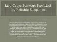 Live Craps Software Provided by Reliable Suppliers PowerPoint PPT Presentation