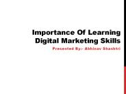 Importance of Learning Digital Marketing Skills