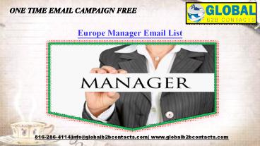 Europe Manager Email List