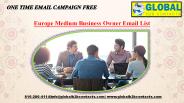 Europe Medium Business Owner Email List