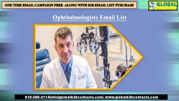 Ophthalmologists Email List