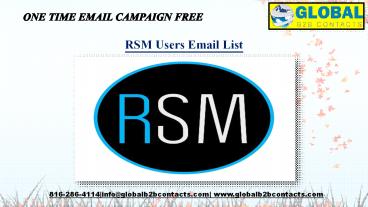 RSM Users Email List