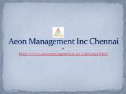 (Aeon) Management Inc Chennai Reviews Velachery (**Chennai*)))
