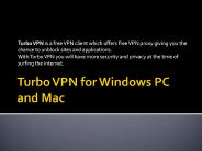 Turbo VPN for Windows PC and Mac