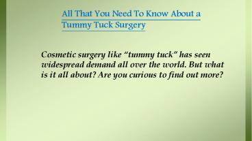 Tummy Tuck Denver