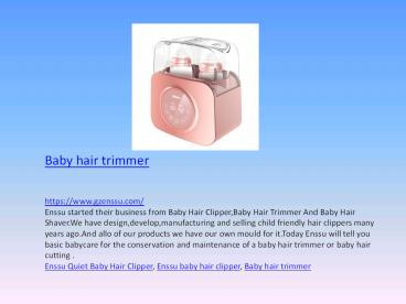 Baby hair trimmer