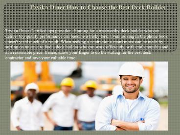 Tzvika Diner How to Choose a Home Builder