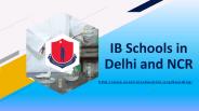 IB schools in Delhi and ncr
