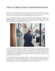 Why You should List Your Business Online