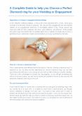 A complete guide to help you choose a Perfect Diamond ring for your Wedding or Engagement PowerPoint PPT Presentation