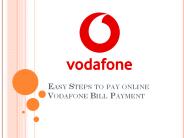 Online Vodafone Bill Payment