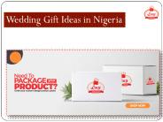 Wedding Gift Ideas in Nigeria