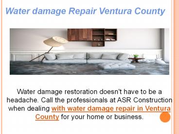 Water damage Repair Ventura County